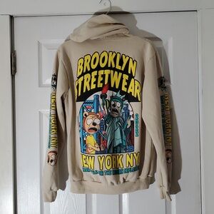 FRESH LAUNDRY Rick And Morty Beige Hoodie - Graphic Men’s Pullover